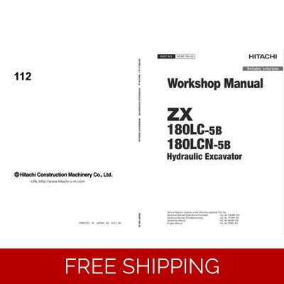 HITACHI ZX180LC-5B, ZX180LCN-5B WORKSHOP MANUAL AND DIAGRAMS HITACHI ZX180LC-5B, ZX180LCN-5B WORKSHOP MANUAL AND DIAGRAMS